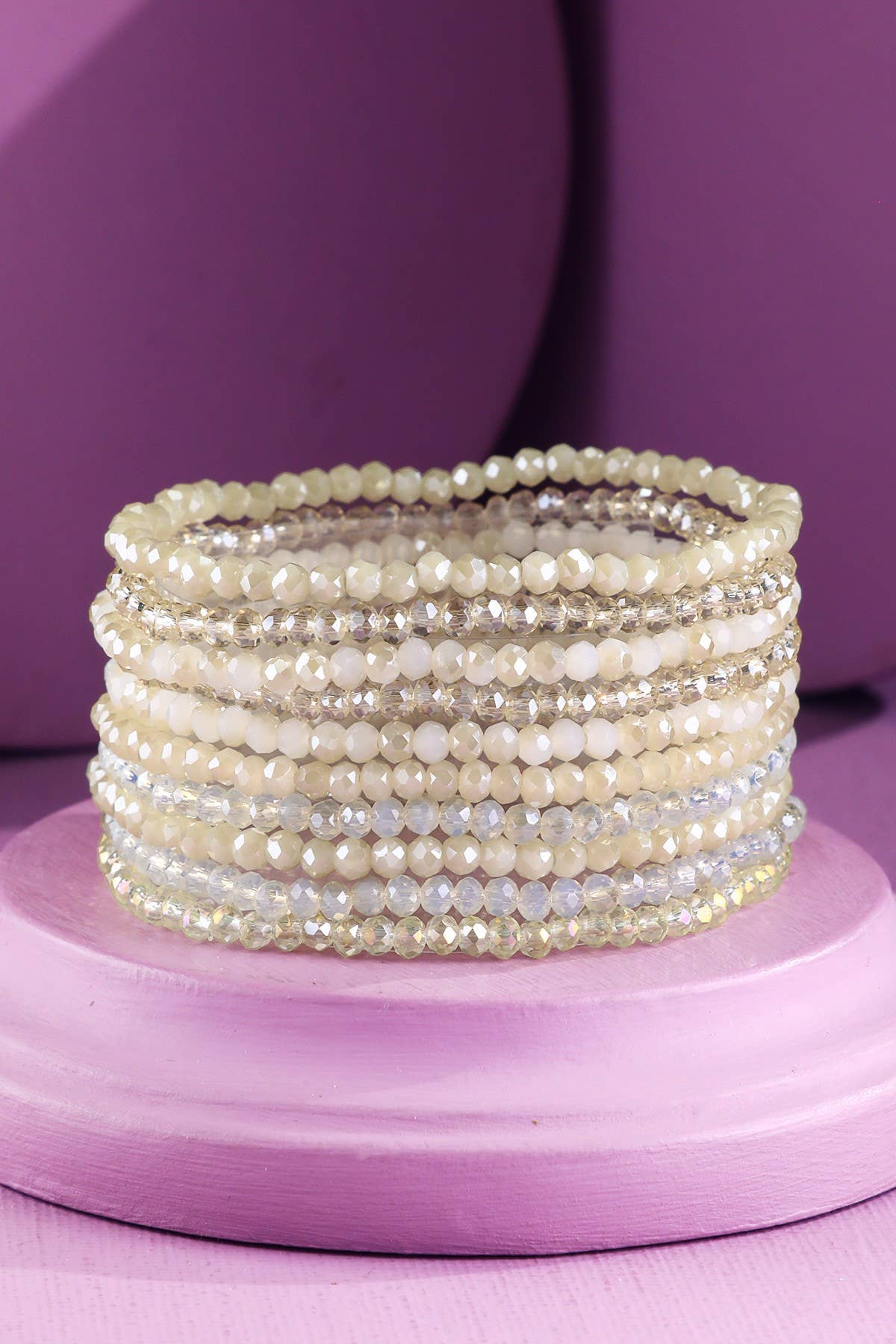 10 Piece Beaded Stackable Boho Bracelet