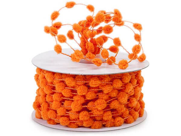 Wired Pom Pom Cord Ribbon