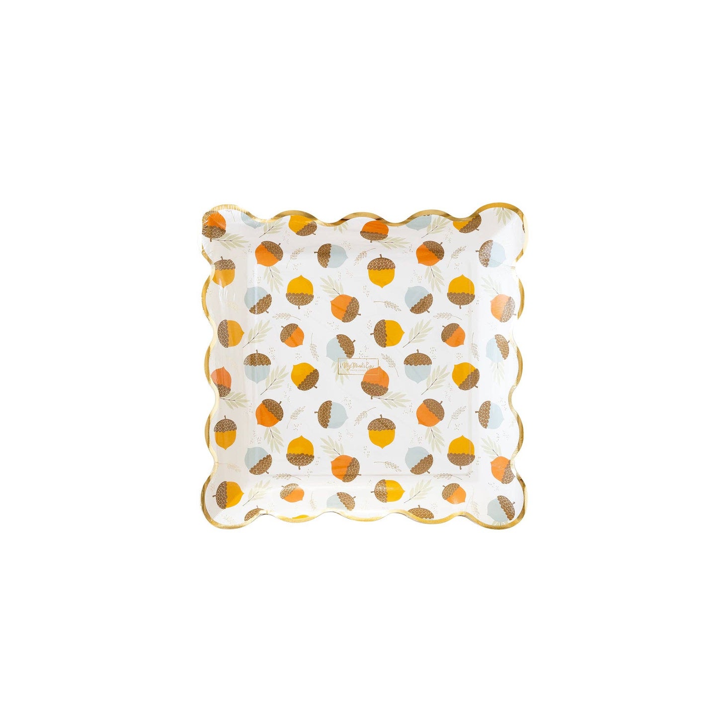 THP1042 - Harvest Scattered Acorn Paper Plate
