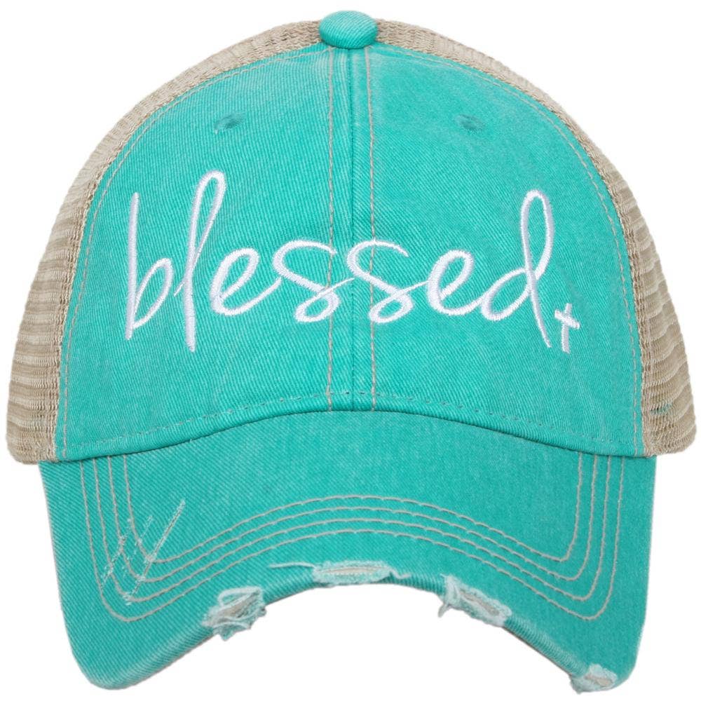 Blessed Distressed Easter Cotton-Polyester Trucker Hats
