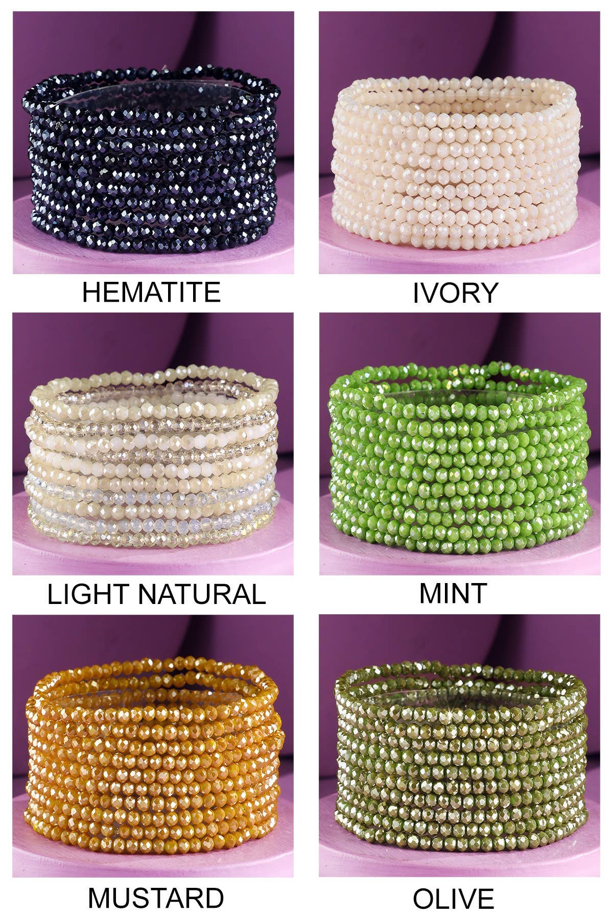 10 Piece Beaded Stackable Boho Bracelet
