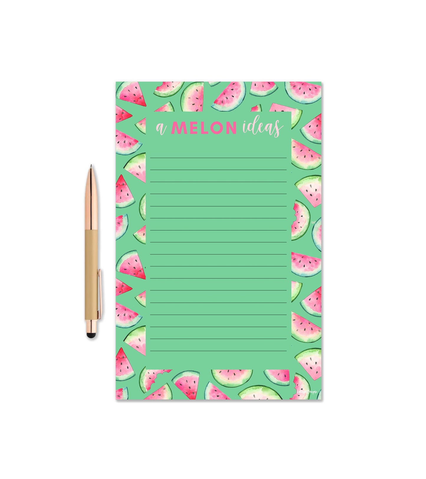 A Melon Ideas Notepad - Watercolor To-Do List Notepad