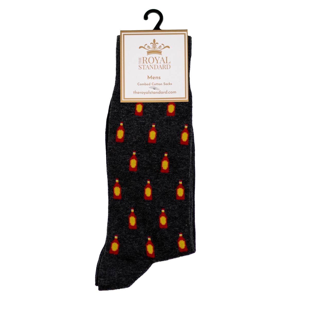 Men's Hot Sauce Socks Charcoal/Red/Yellow One Size