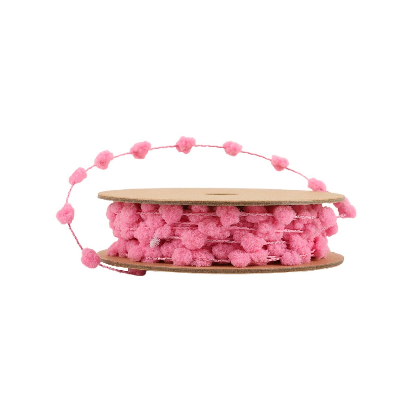 8mm Pom Pom | Pink | 25 Yard Roll