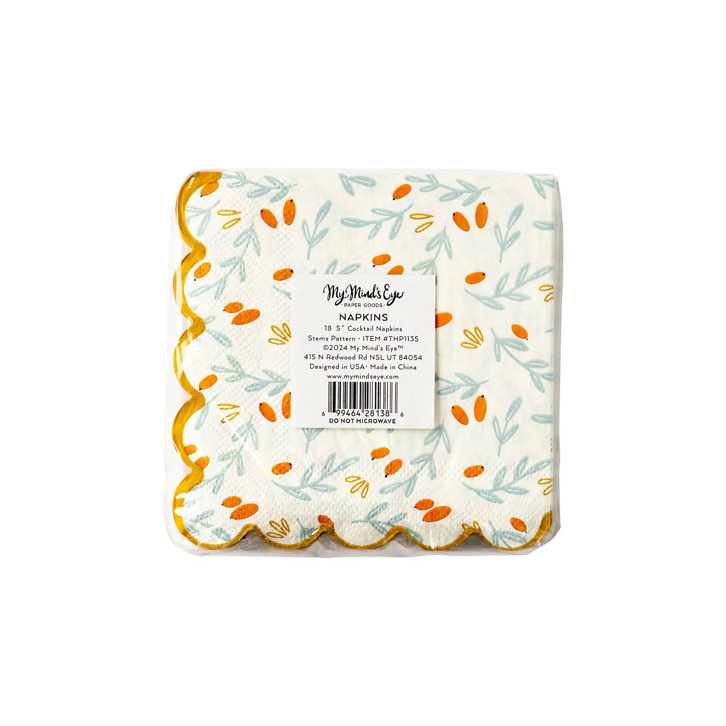 THP1135 - Stems Pattern Scallop Napkin