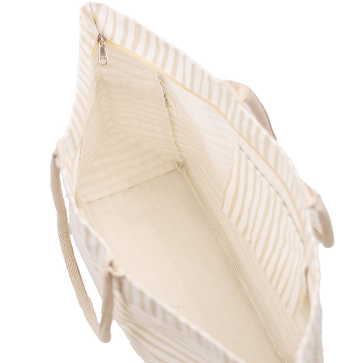 Fiji Stripe Durham Tote White/Shell 17.5x13.5x6