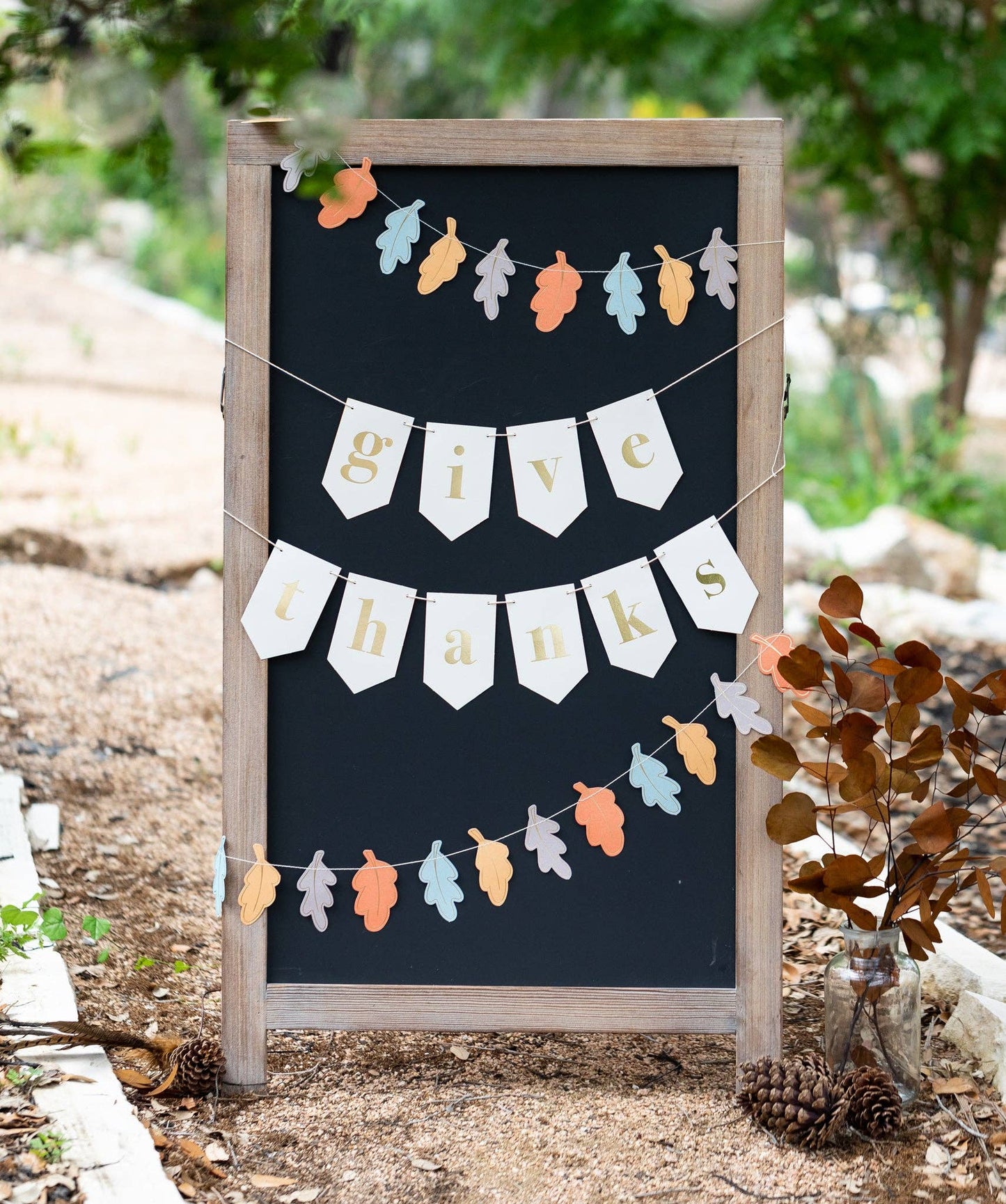 THP807 - Harvest Give Thanks Leaves Banner Set