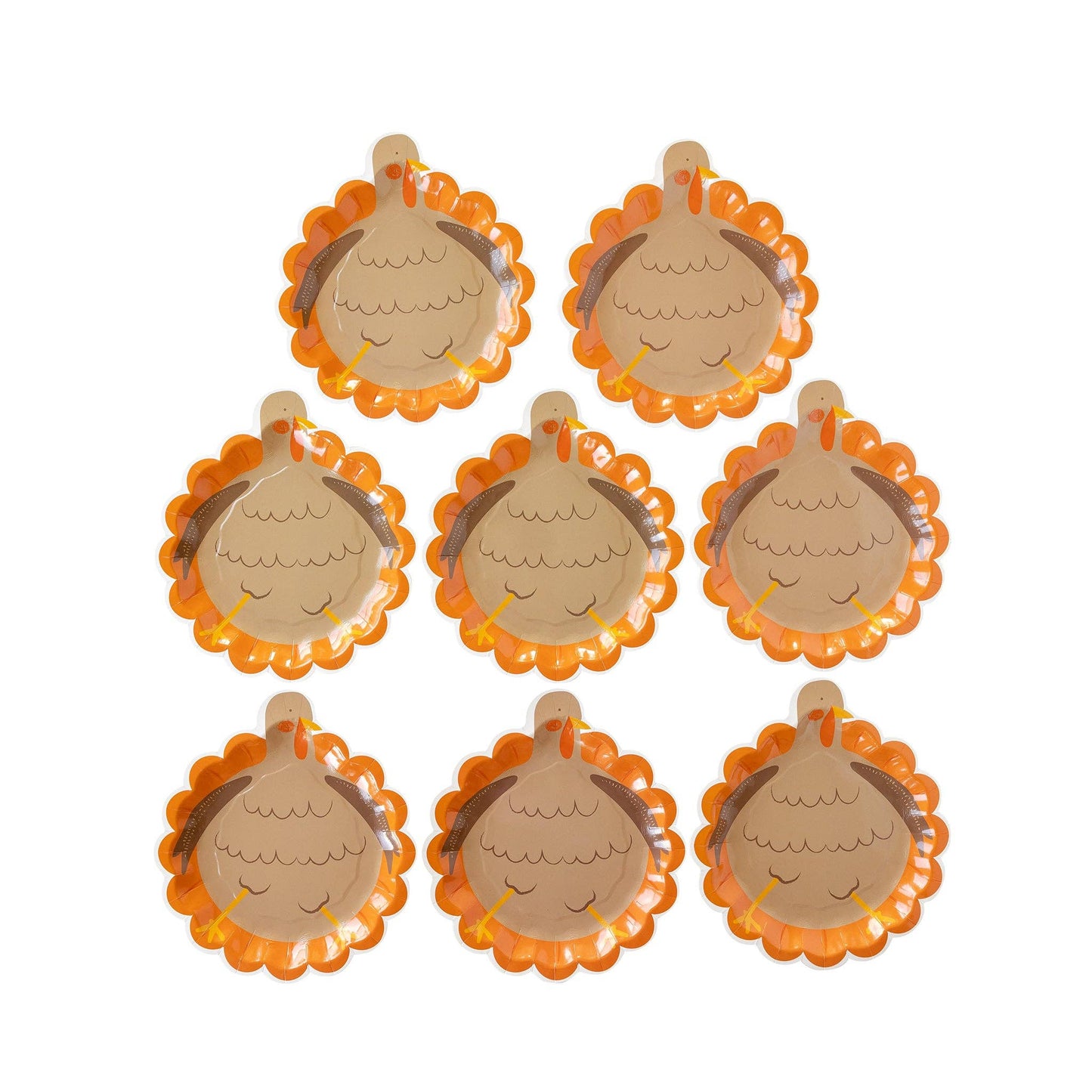THP1046 - Harvest Turkey Shaped Paper Plate