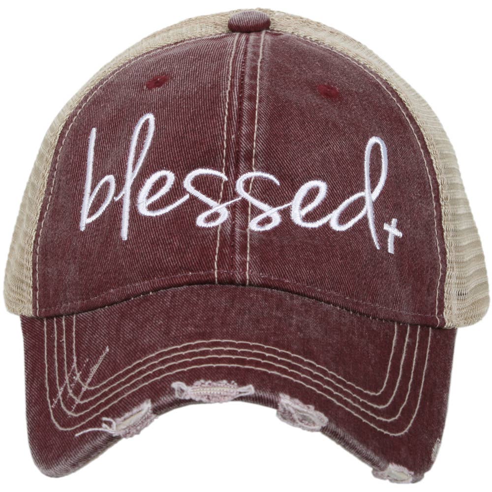 Blessed Distressed Easter Cotton-Polyester Trucker Hats