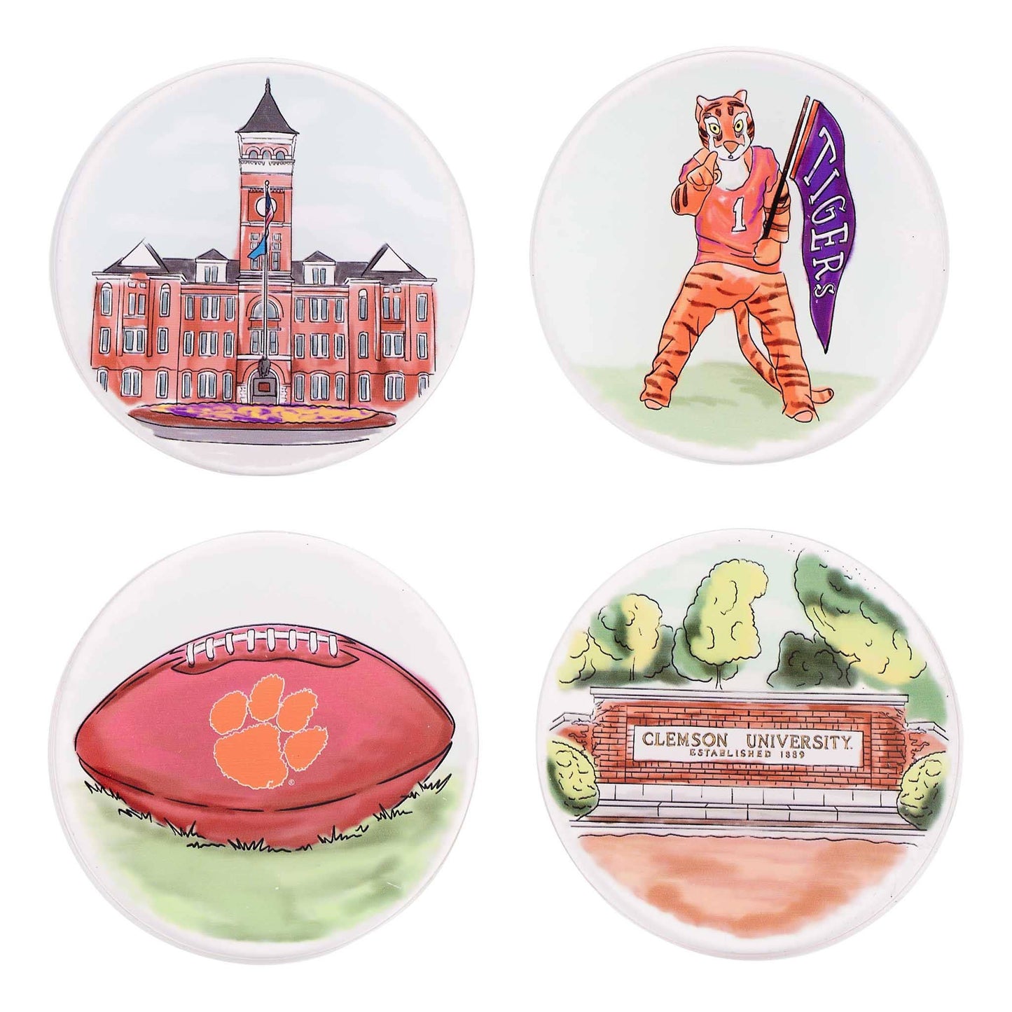 Clemson Coaster Set/4