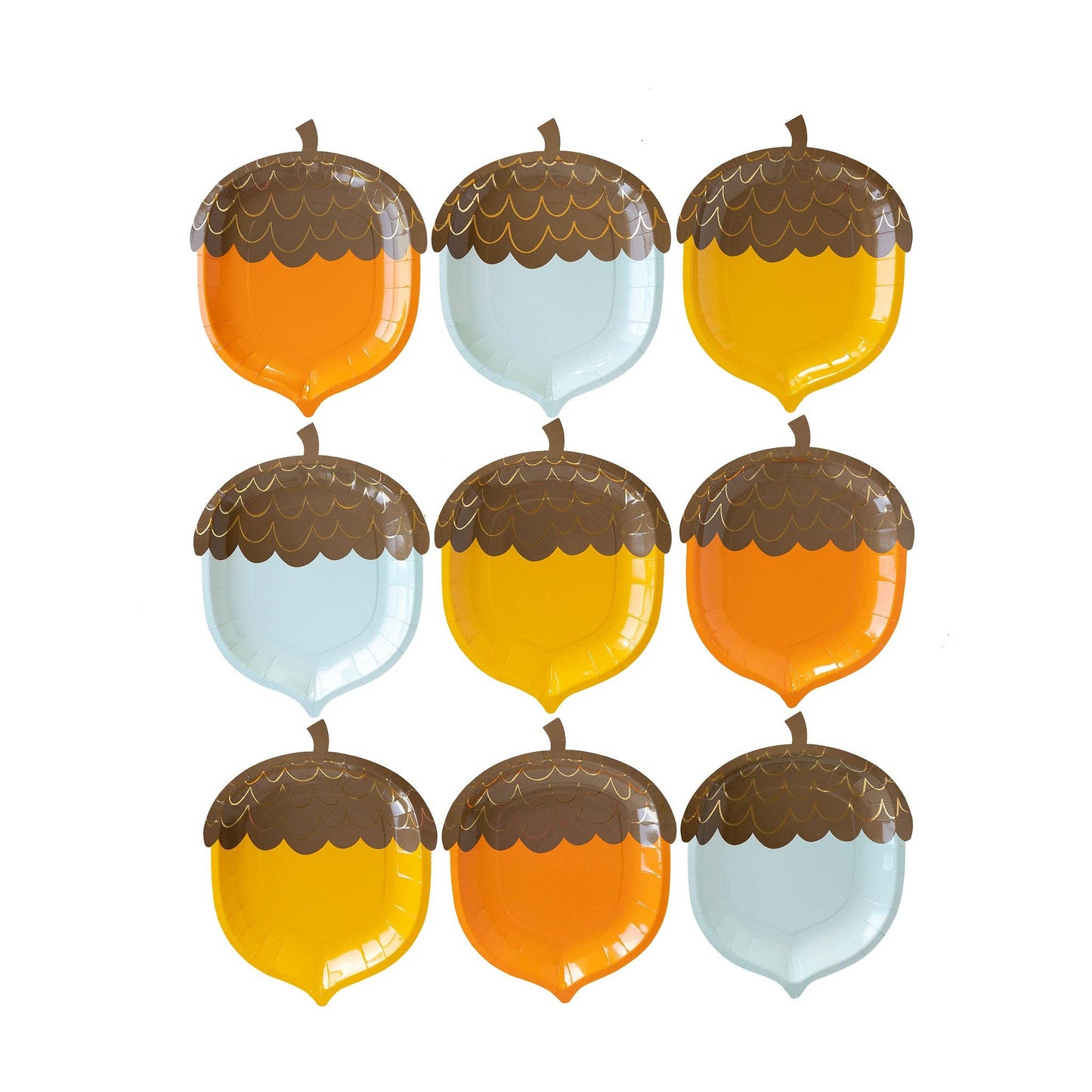 THP1041 - Harvest Acorn Shaped Paper Plate Set