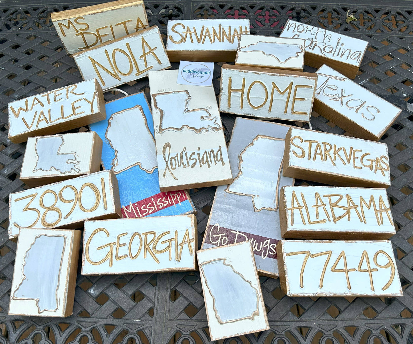 U.S. zip code - custom art block hometown sports region