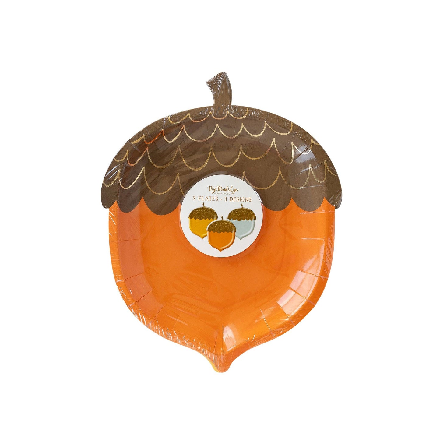 THP1041 - Harvest Acorn Shaped Paper Plate Set