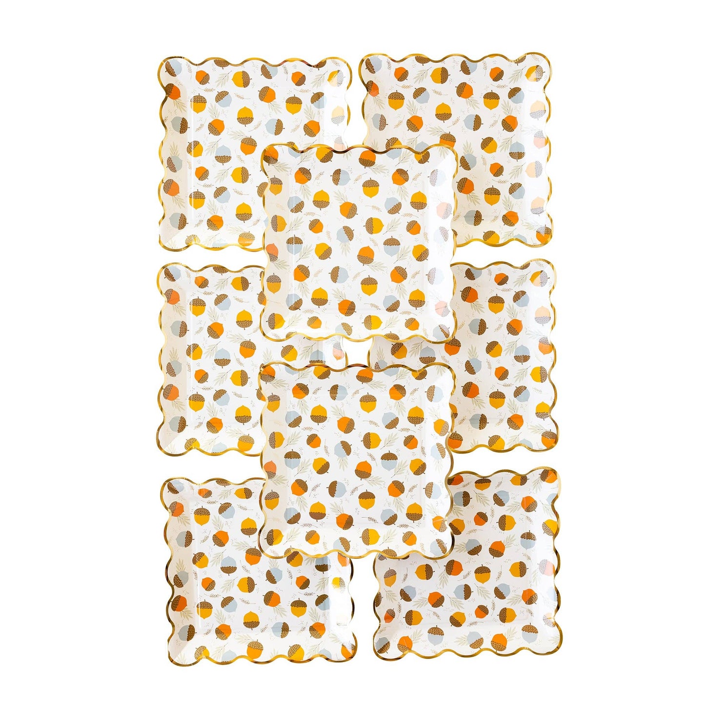 THP1042 - Harvest Scattered Acorn Paper Plate