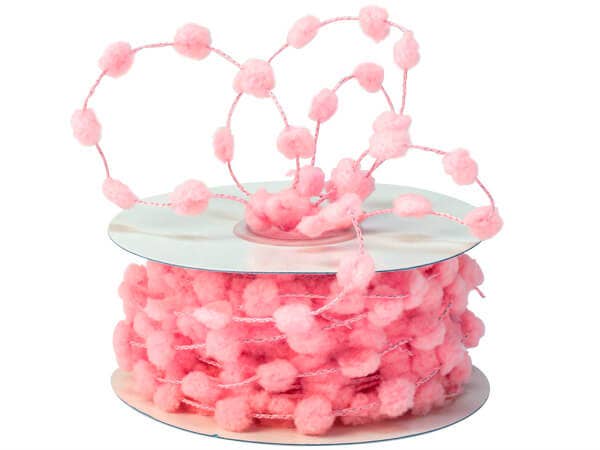 Wired Pom Pom Cord Ribbon