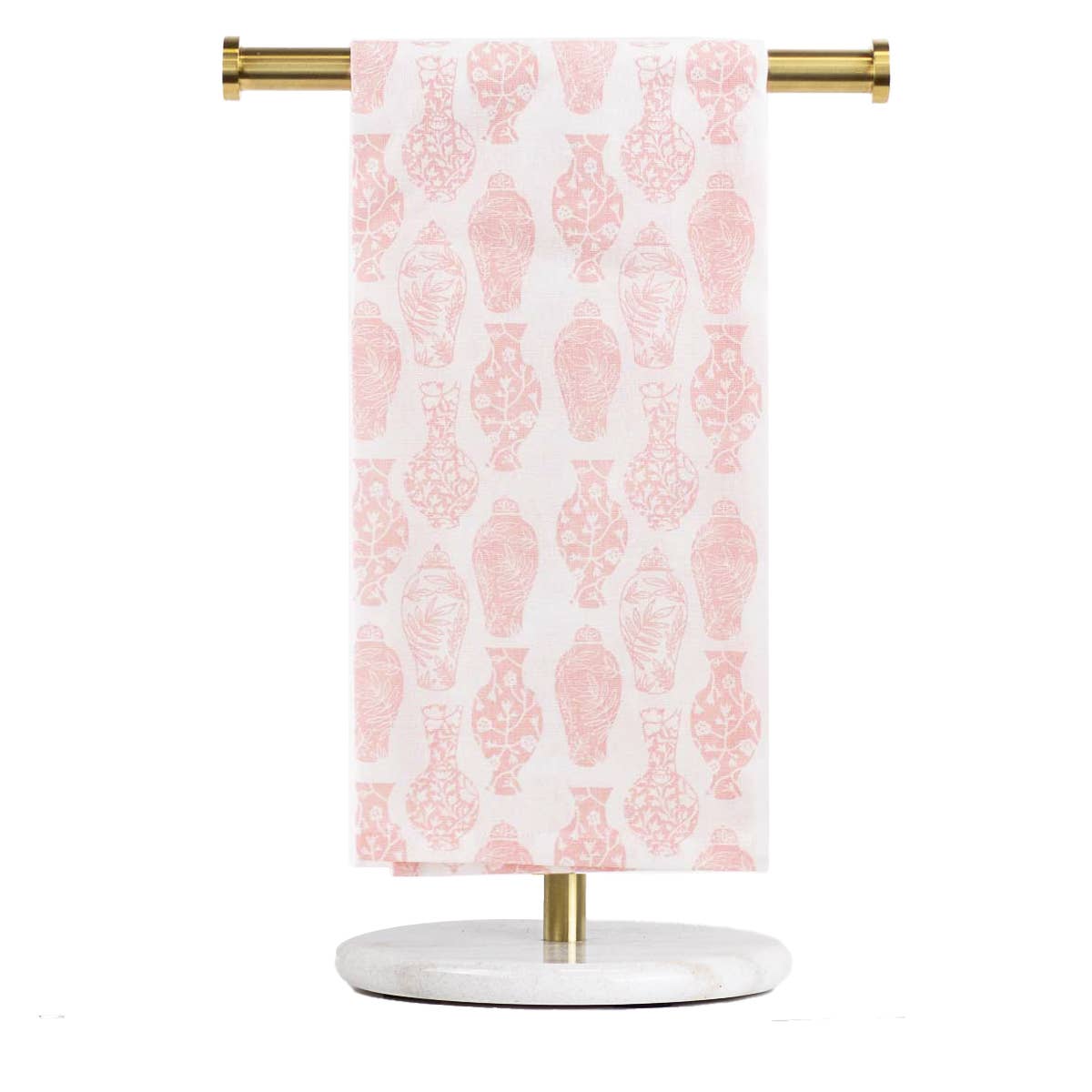 Claire Chinoiserie Hand Towel White/Light Pink 20x28