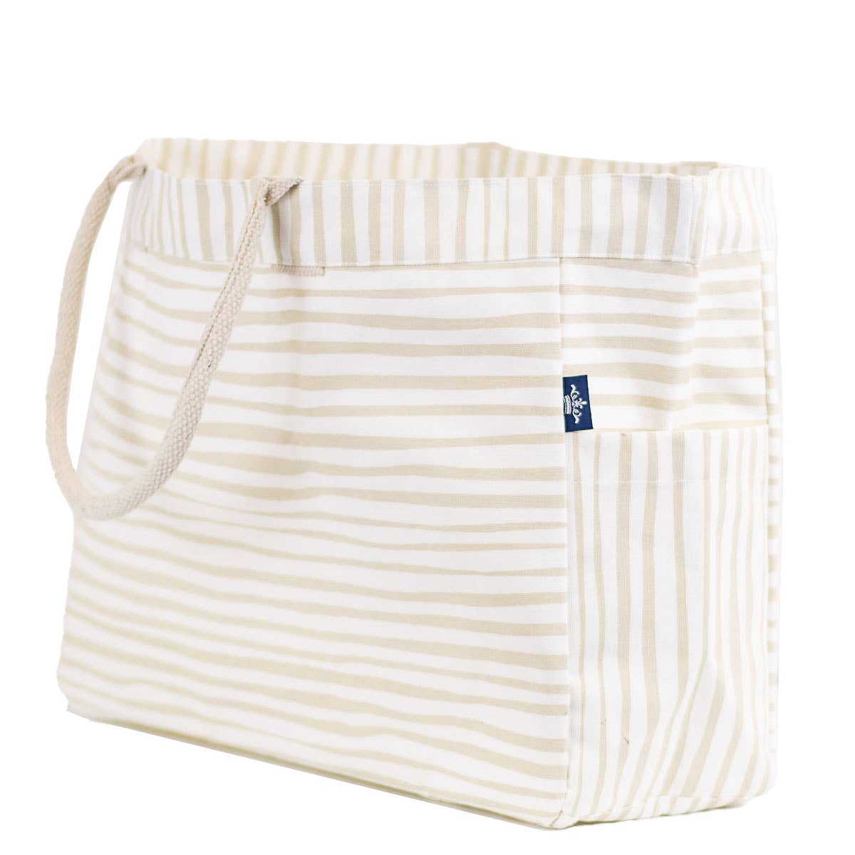 Fiji Stripe Durham Tote White/Shell 17.5x13.5x6