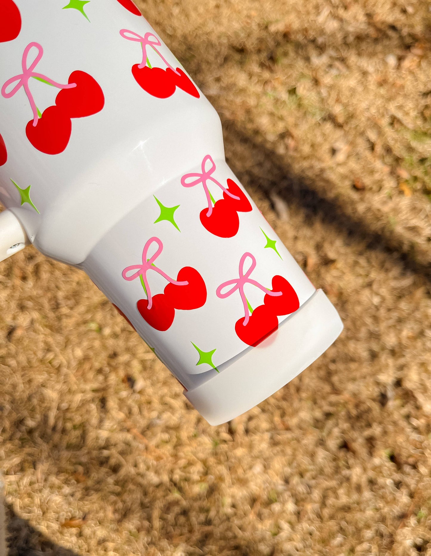 40oz cherry bow tumbler