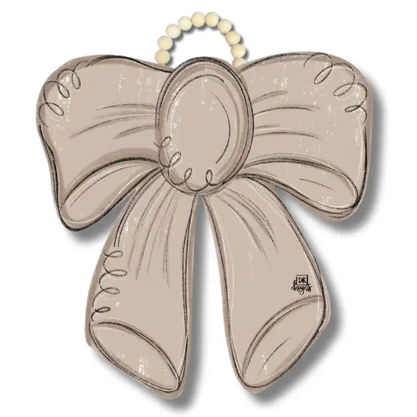 DK Designs Large Tan Bow Hanger