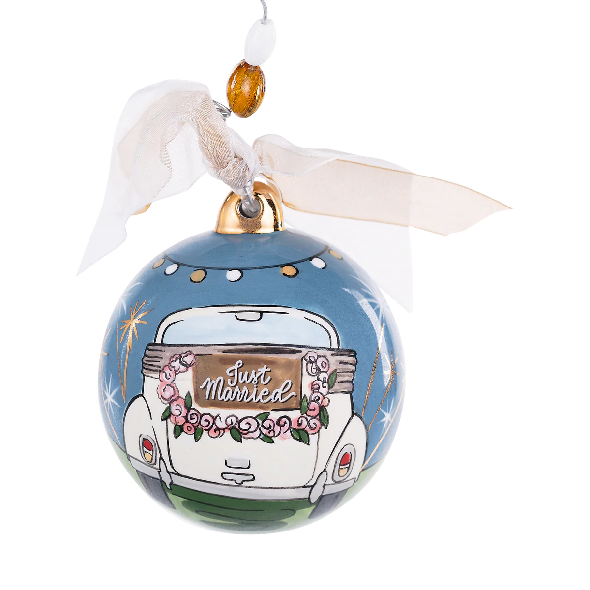 Just Married Sparklers Ornament