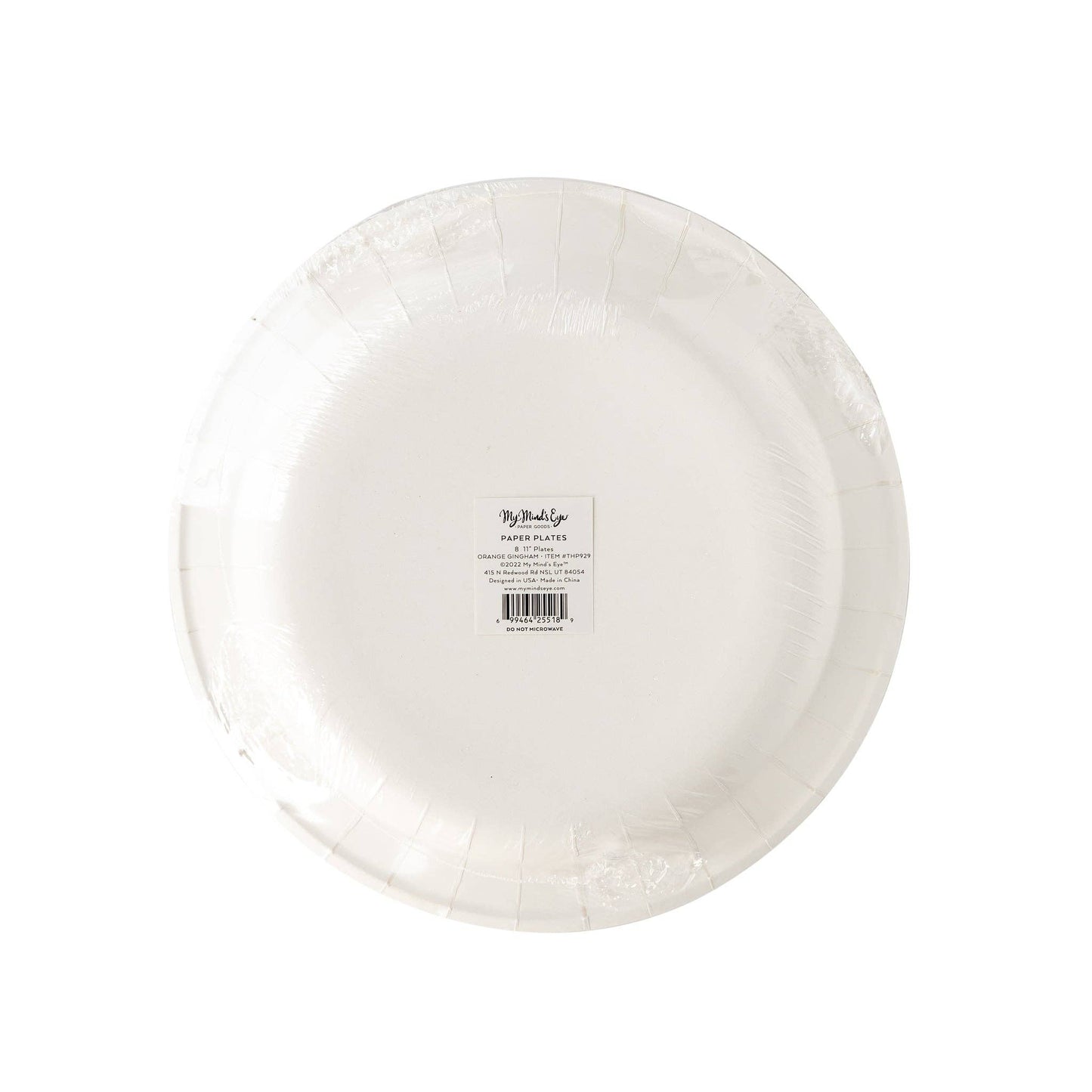 THP929 - Harvest Orange Gingham Check 11" Plate