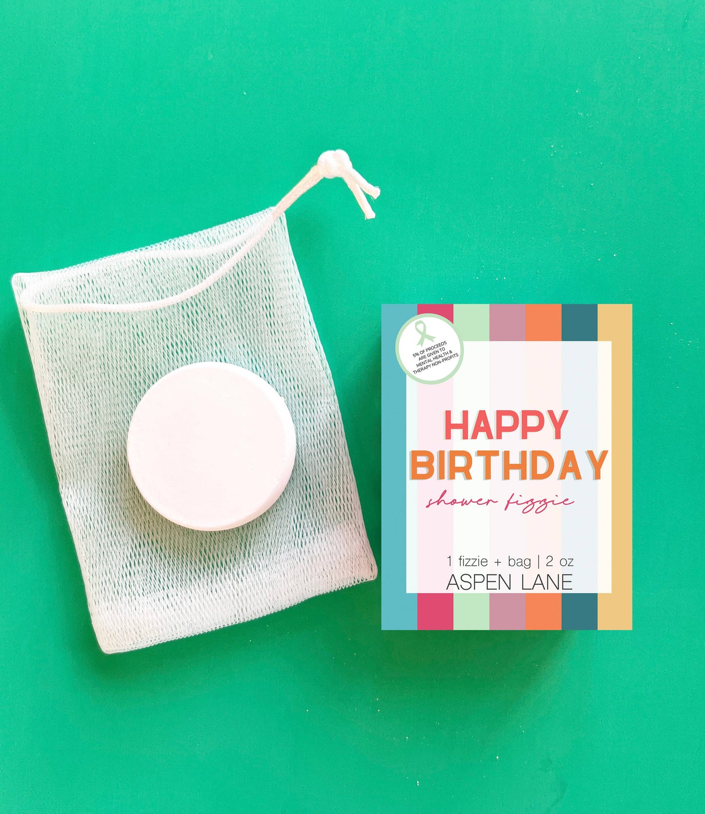 Happy Birthday Shower Steamer Fizzie w/ Bag