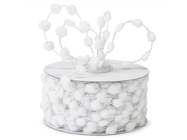 Wired Pom Pom Cord Ribbon