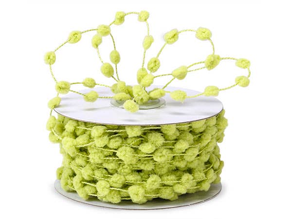 Wired Pom Pom Cord Ribbon