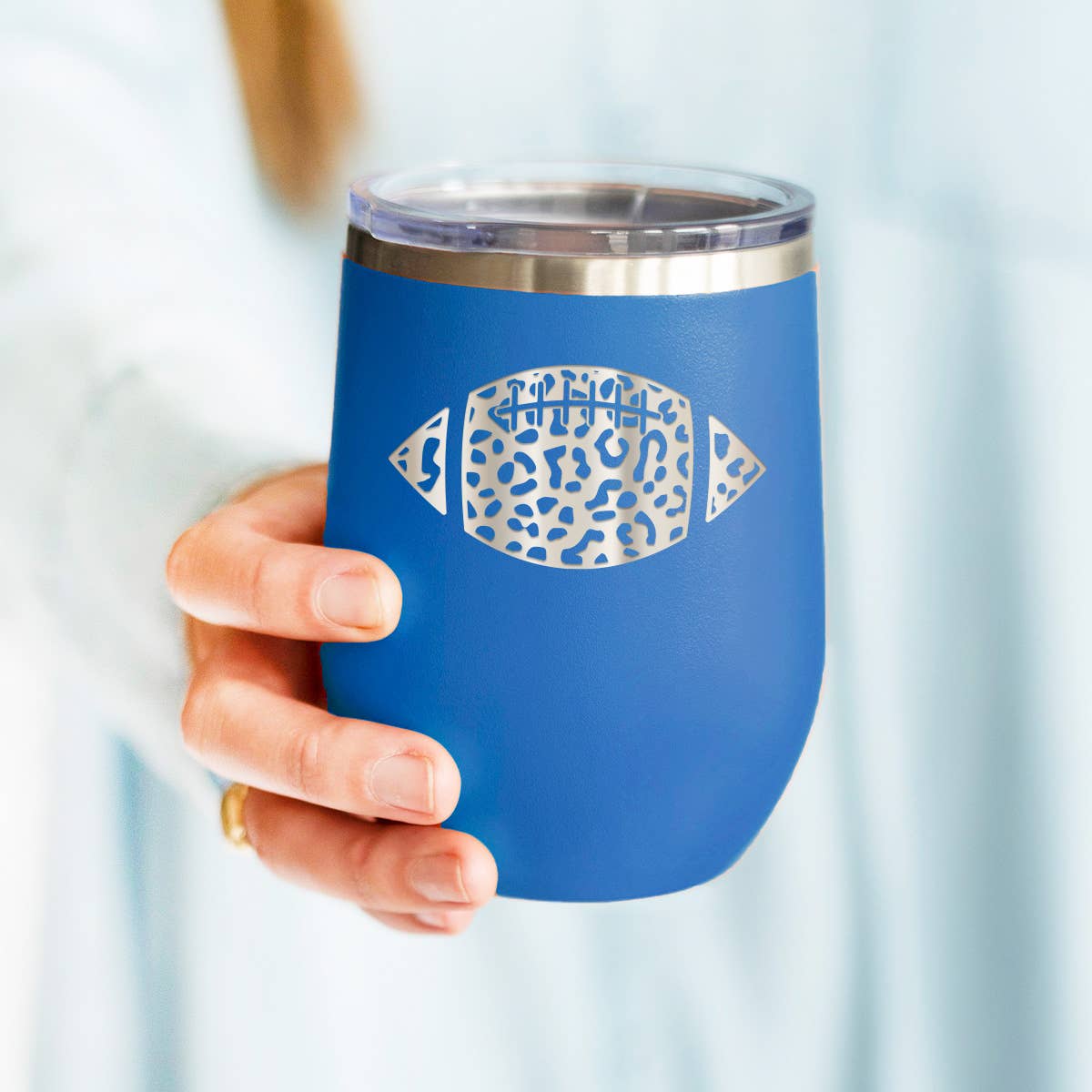 Leopard Football 12oz Tumbler