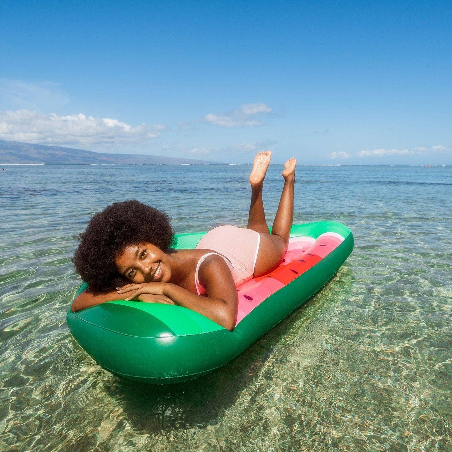 Inflatable Watermelon Half Island Pool Raft