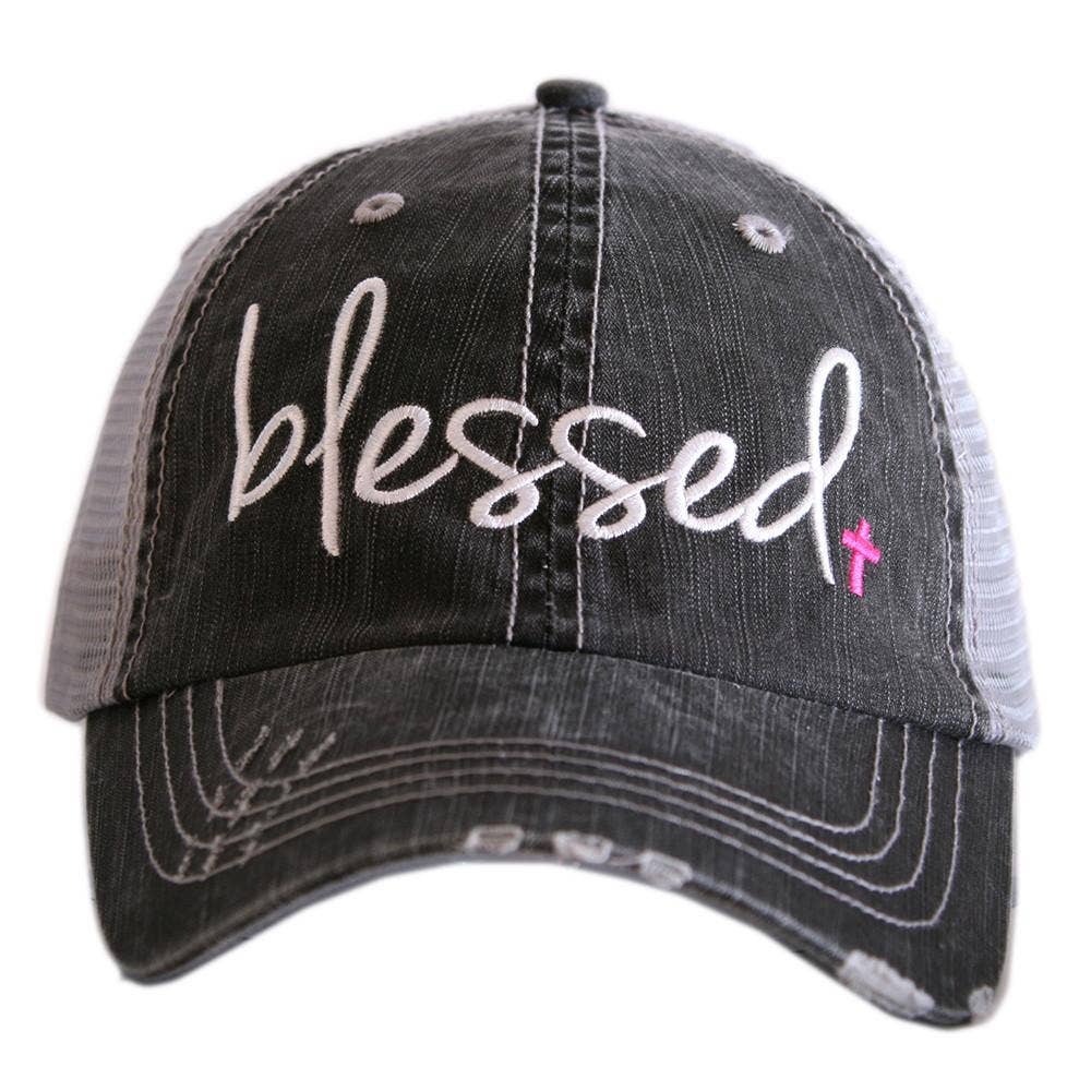 Blessed Distressed Easter Cotton-Polyester Trucker Hats