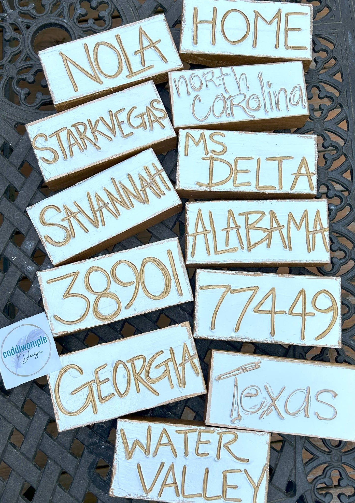 U.S. zip code - custom art block hometown sports region