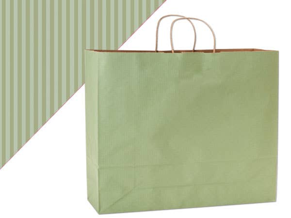 Recycled Shadow Stripe Kraft Paper Shopping Bags