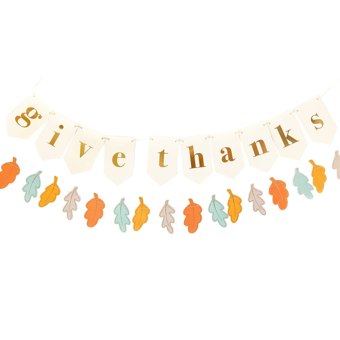 THP807 - Harvest Give Thanks Leaves Banner Set