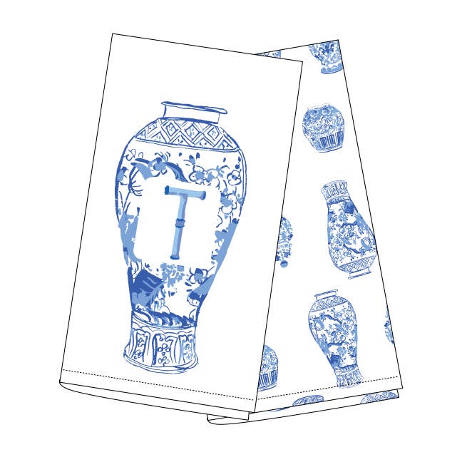 Ginger Jar Initial Kitchen Towel Sets