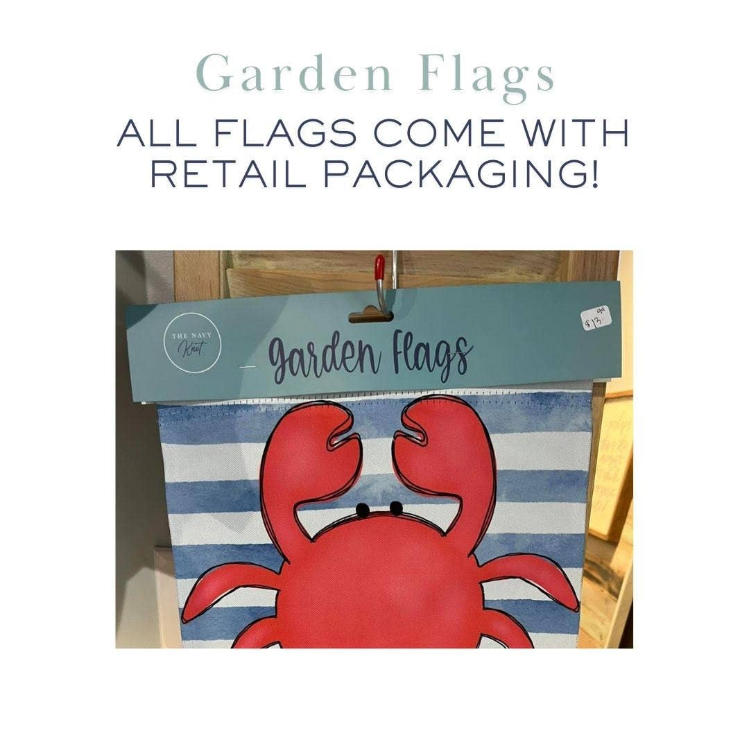 Summer Garden Flag - Welcome Front Door with Flags