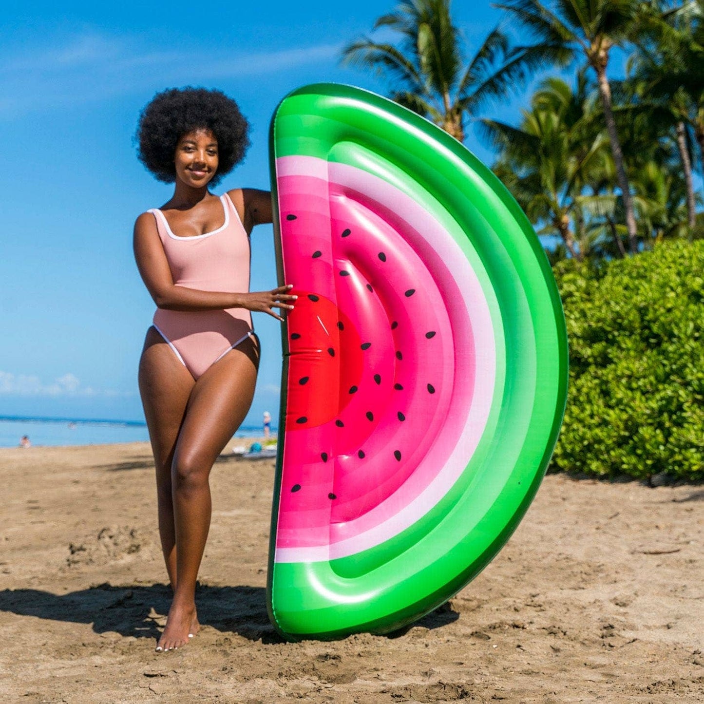Inflatable Watermelon Half Island Pool Raft