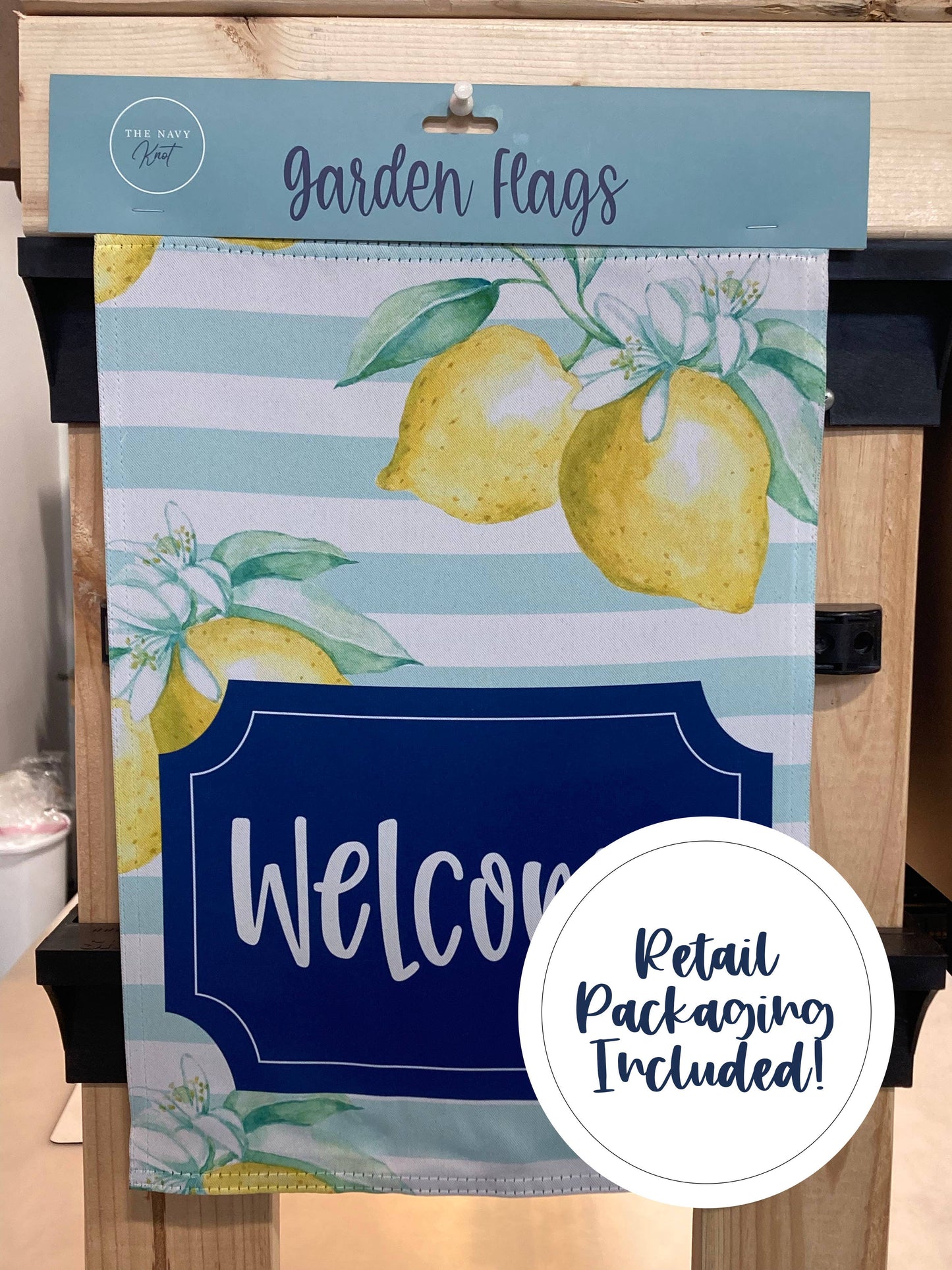 Fall Garden Flag - Welcome with Three Grey Pumpkins