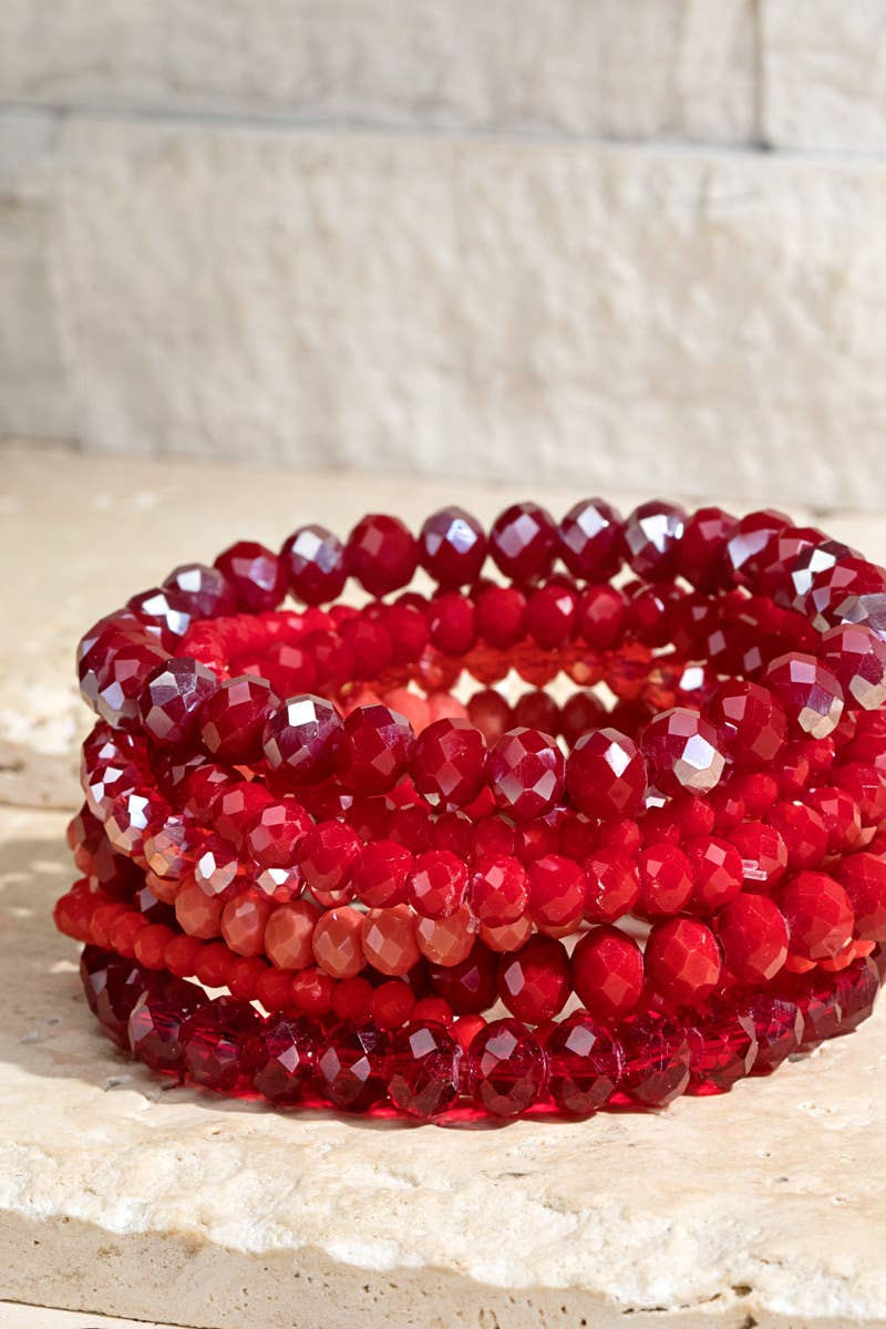 Glass Bead 9 Set Bracelet