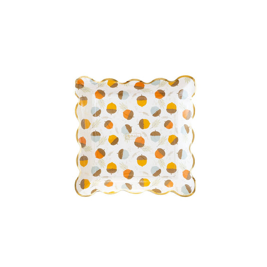 THP1042 - Harvest Scattered Acorn Paper Plate