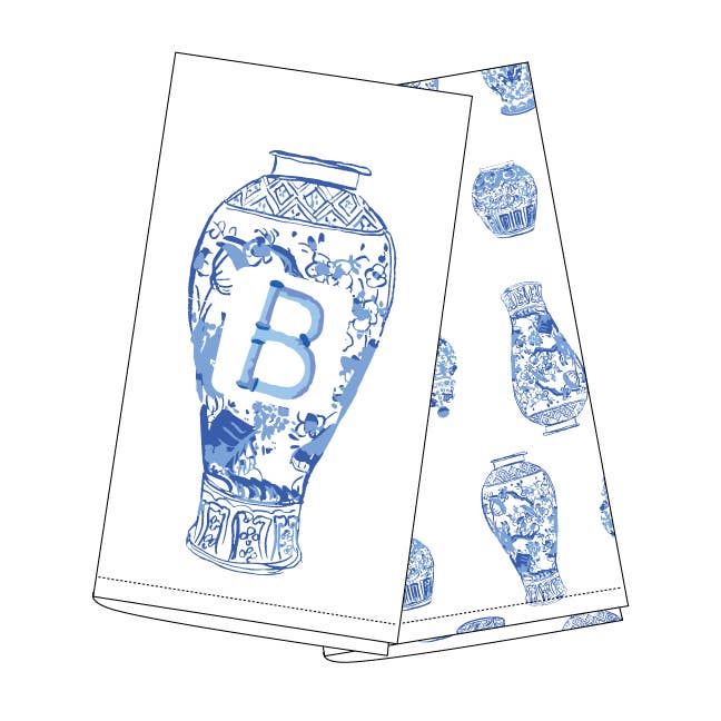 Ginger Jar Initial Kitchen Towel Sets