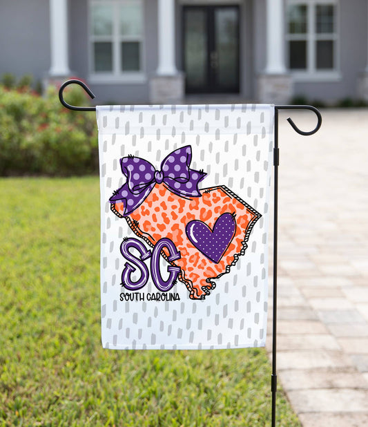 States Garden Flag - South Carolina with Purple Heart