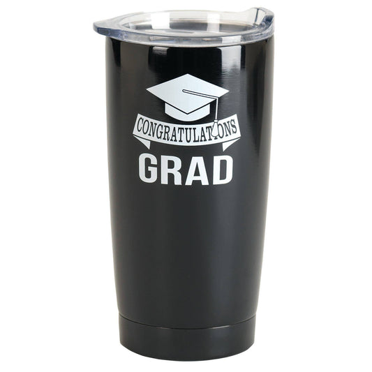 Grad Congrats Stainless Steel Tumbler Black 20 oz