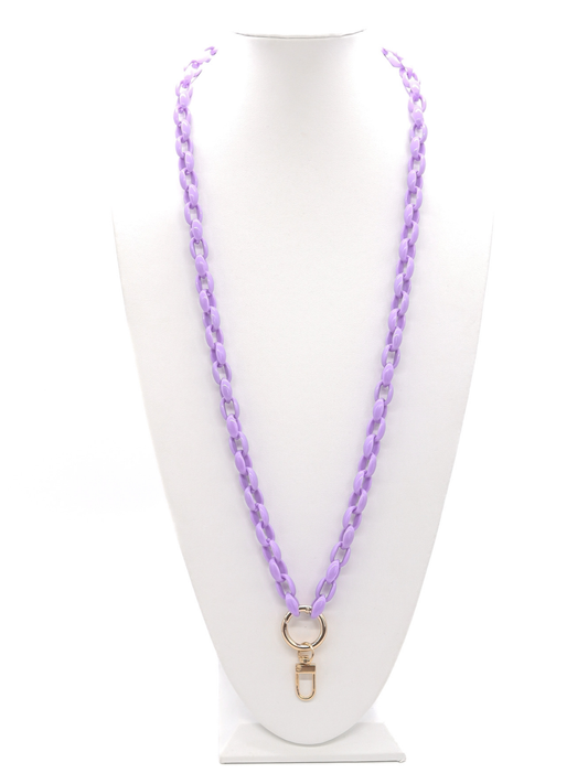 Pastel Purple Lanyard Charm Necklace