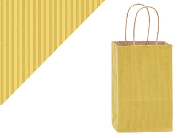 Recycled Shadow Stripe Kraft Paper Shopping Bags