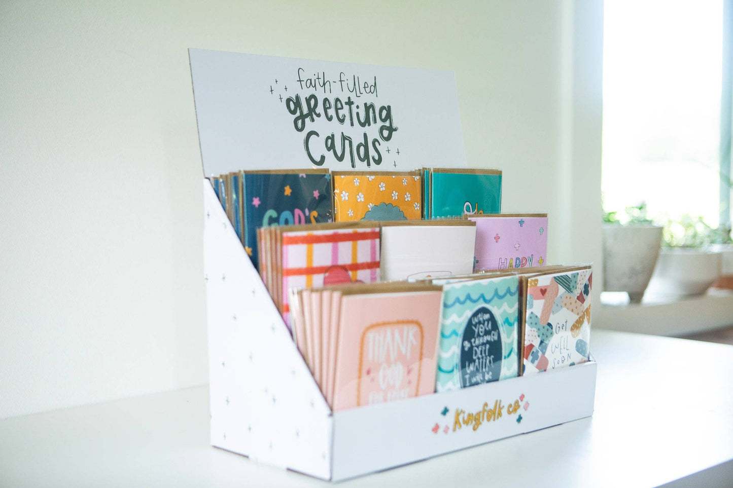 Faith Filled Greeting Card Set with Display