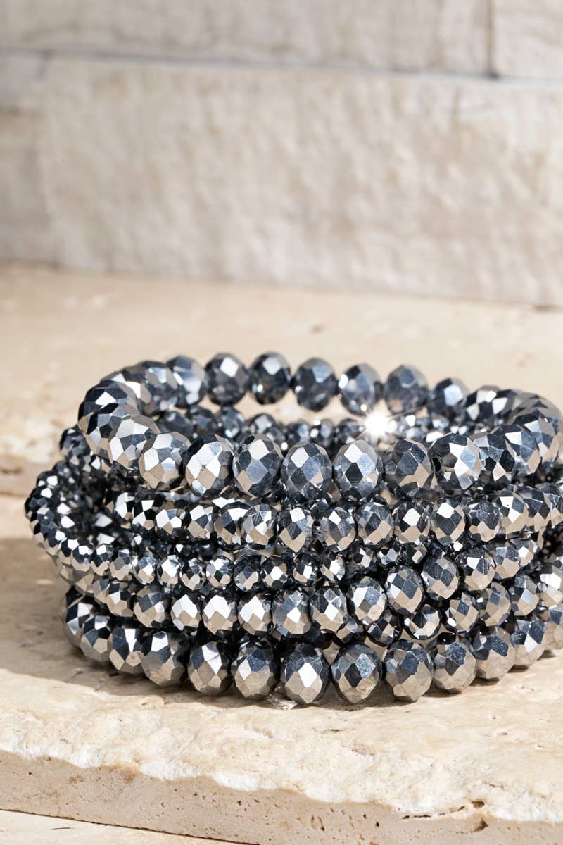 Glass Bead 9 Set Bracelet