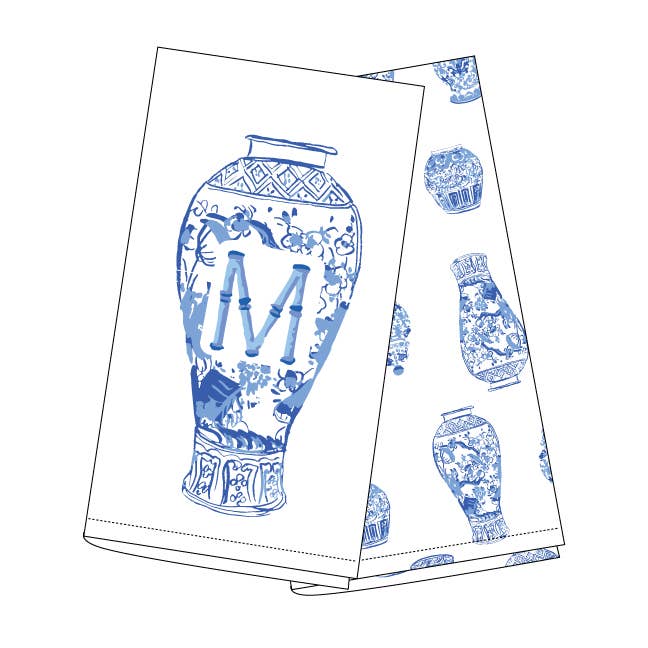 Ginger Jar Initial Kitchen Towel Sets