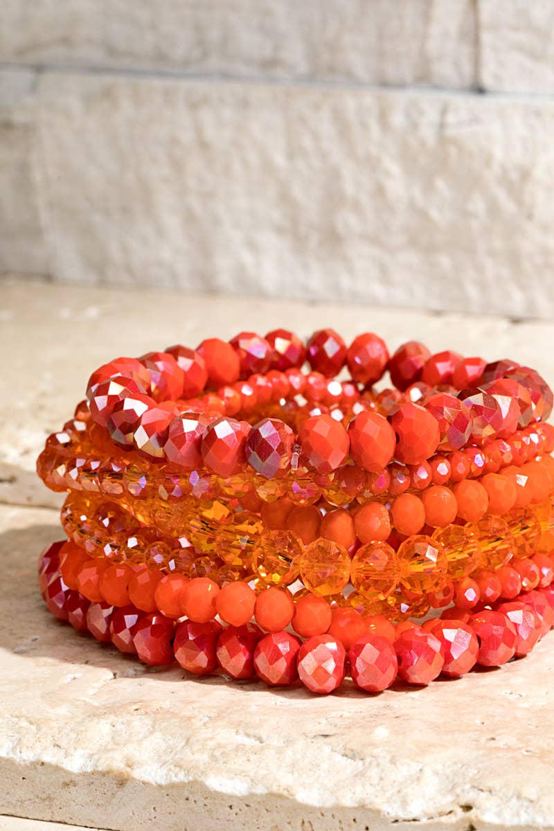 Glass Bead 9 Set Bracelet