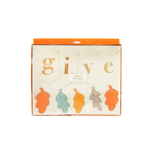 THP807 - Harvest Give Thanks Leaves Banner Set
